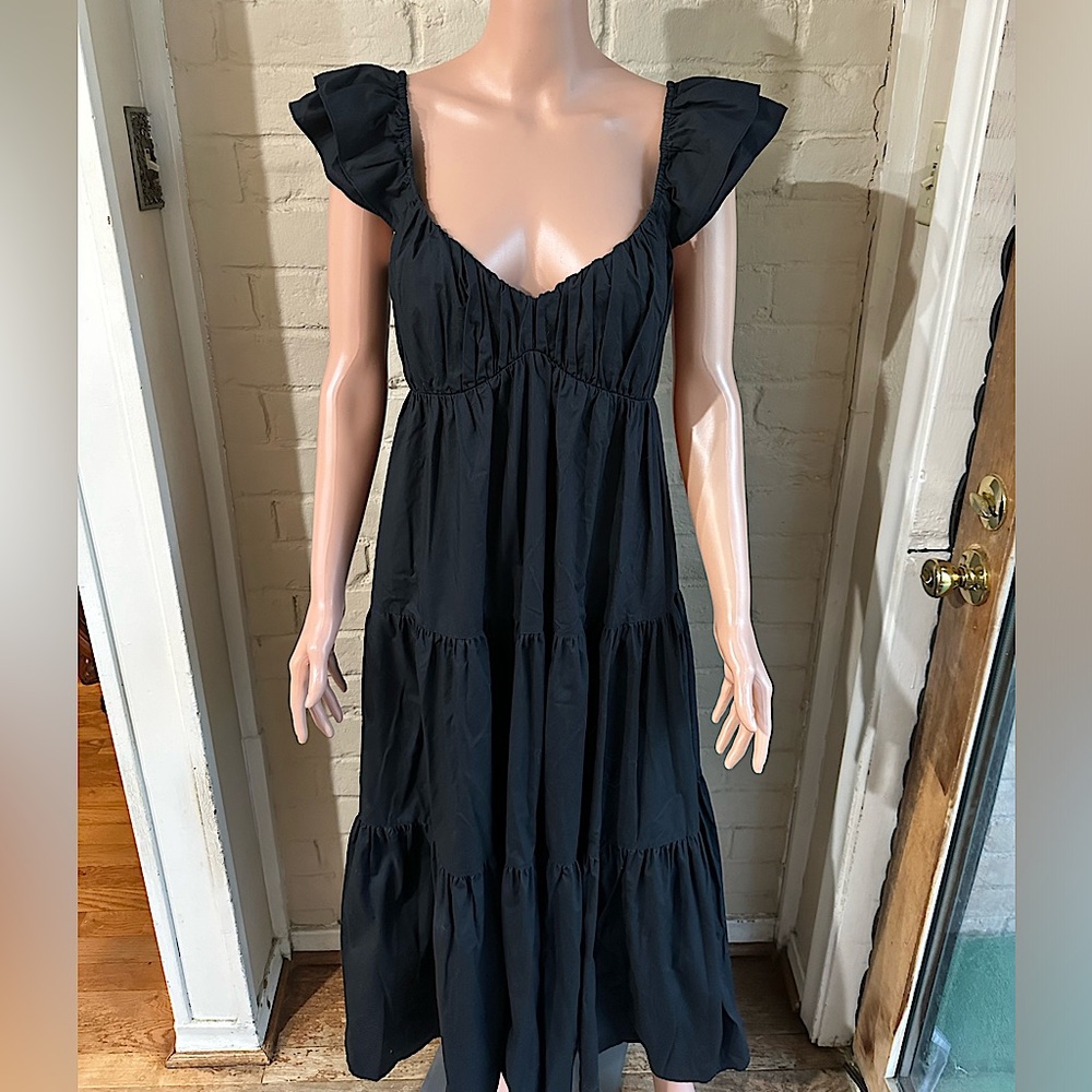 Abercrombie & Fitch size medium black boho maxi basic dress